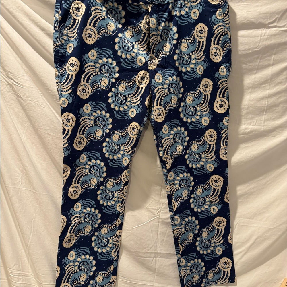 Stylish Men’s Printed Pants - Blue and Cream NWT